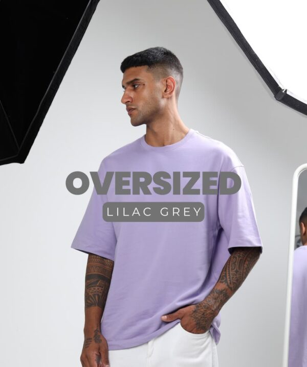 Oversized PIMA Cotton T-Shirt | 240 GSM French - Lilac, L