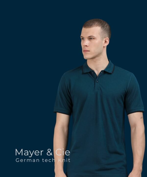 Mopra Men’s Premium PIMA Cotton Polo T-Shirt - Teal Blue
