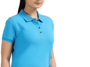 Women's Sustainable Recycled Polo T-Shirt | Jacquard Collar & Cuffs