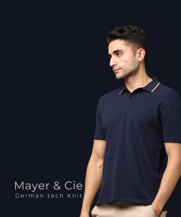 Mopra Men’s Premium PIMA Cotton Polo T-Shirt - Midnight Blue