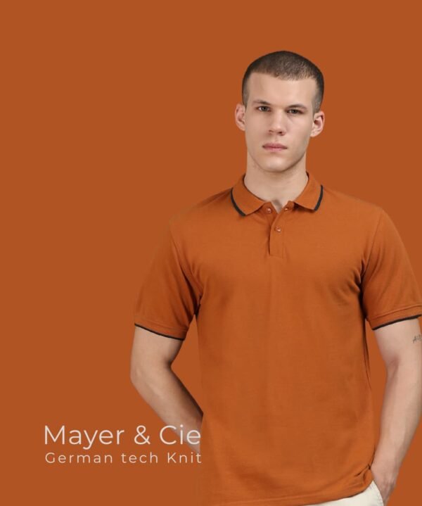 Mopra Men’s Premium PIMA Cotton Polo T-Shirt - Umber