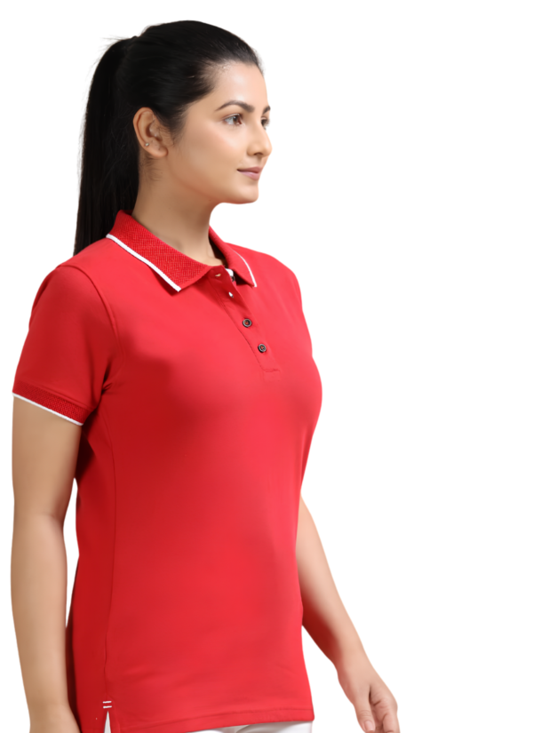 PIMA Premium Crew Neck T-Shirt | Bio-Washed | Soft Touch - Red, XL