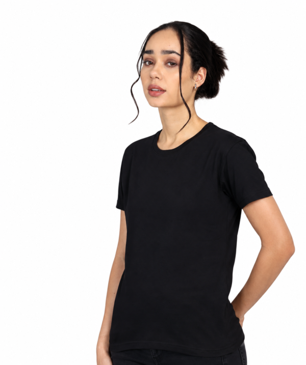 PIMA Premium Crew Neck T-Shirt | Bio-Washed | Soft Touch - Black, S