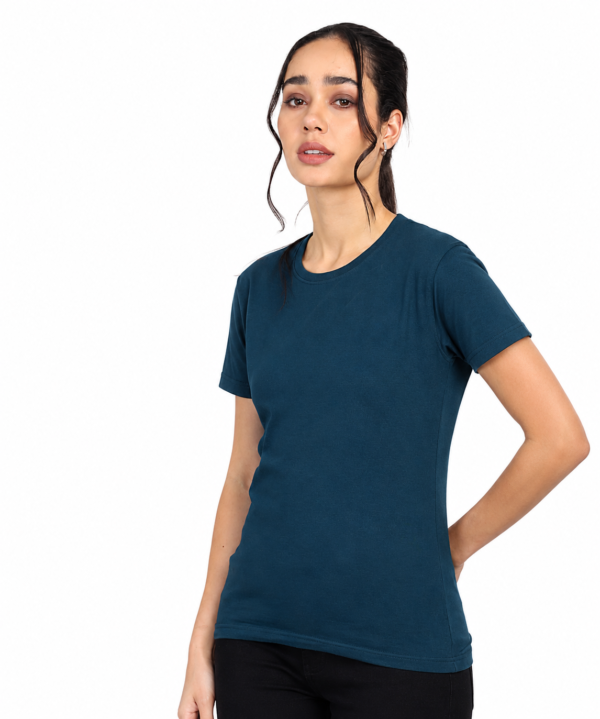 PIMA Premium Crew Neck T-Shirt | Bio-Washed | Soft Touch - Petrol, XS