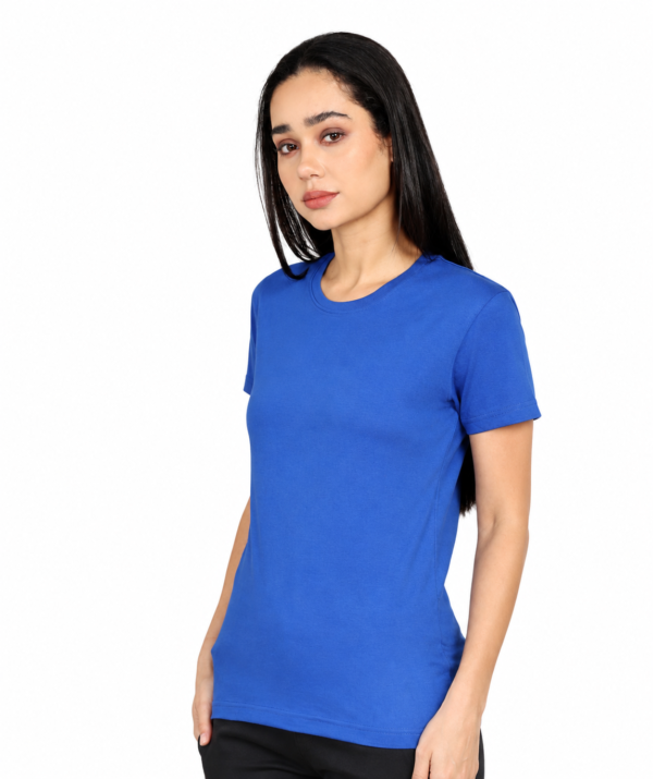 PIMA Premium Crew Neck T-Shirt | Bio-Washed | Soft Touch - Imperial Blue, XL
