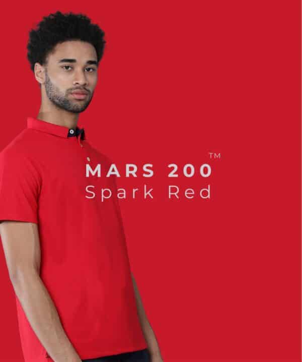 Mars Performance Polo T-Shirt for Men & Women 200 GSM Polyester | Quick Dry | UV Protection - Red, XS