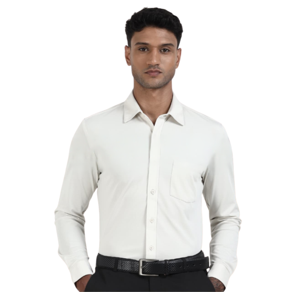 Mopra 6X Smarter Workday Shirt | Premium 4-Way Stretch Formal Shirt - Off White, XL