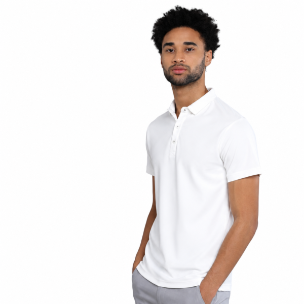Mars Performance Polo T-Shirt for Men & Women 200 GSM Polyester | Quick Dry | UV Protection - White, XL