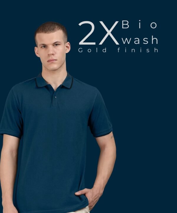 Mopra Men’s Premium PIMA Cotton Polo T-Shirt - Teal Blue, XL