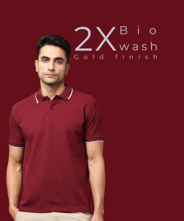Mopra Men’s Premium PIMA Cotton Polo T-Shirt - French wine, XS