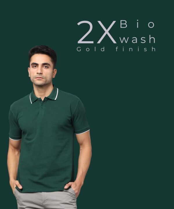 Mopra Men’s Premium PIMA Cotton Polo T-Shirt - Bottle Green, 2XL