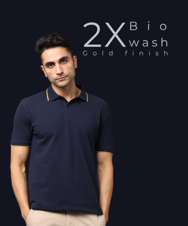 Mopra Men’s Premium PIMA Cotton Polo T-Shirt - Midnight Blue, XL