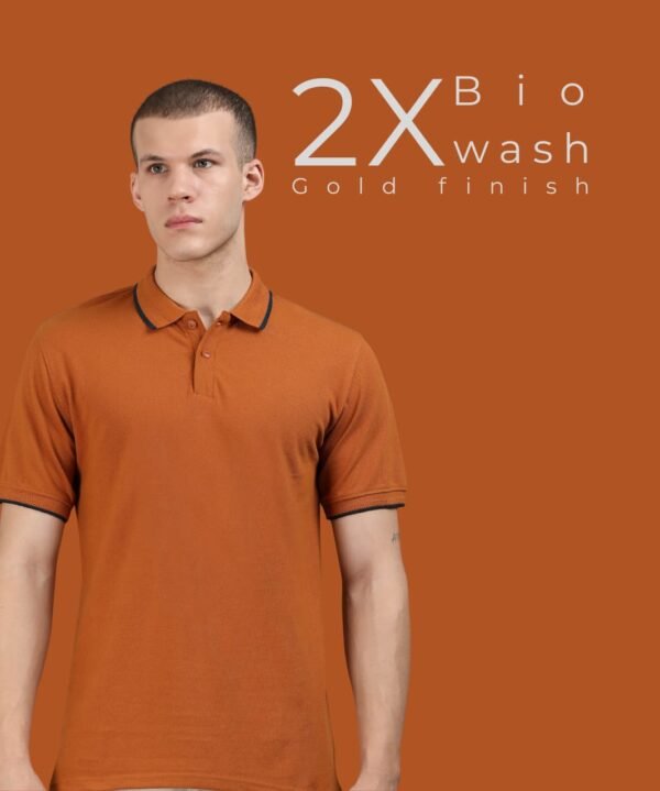 Mopra Men’s Premium PIMA Cotton Polo T-Shirt - Umber, XL