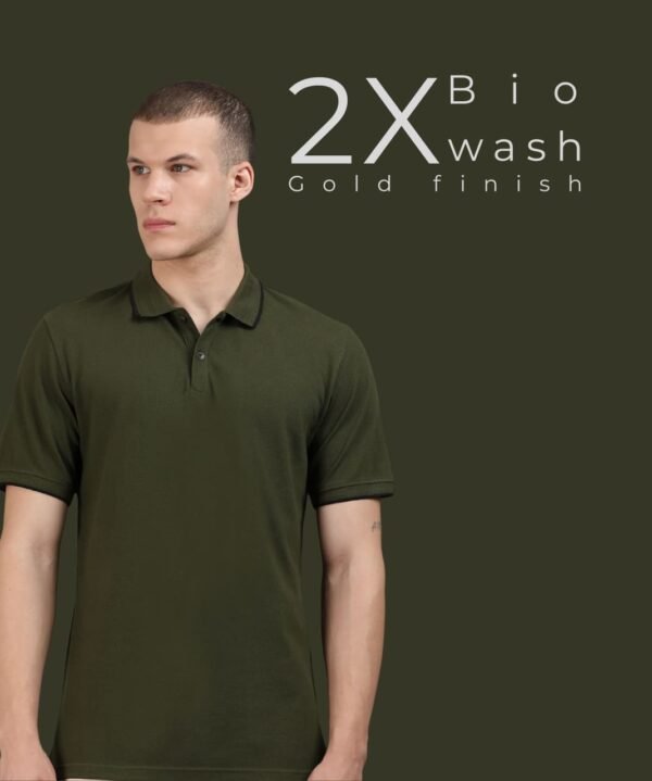 Mopra Men’s Premium PIMA Cotton Polo T-Shirt - Olive Green, XL