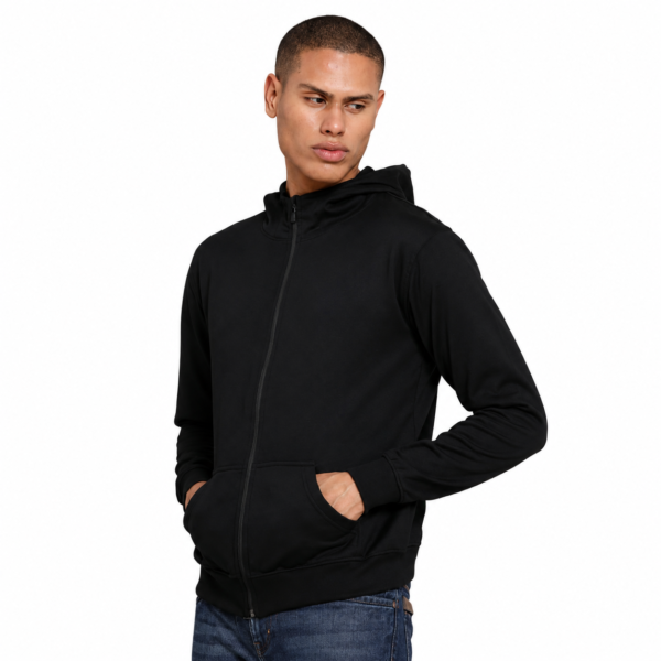 Sustainable Heather Zip Hoodie | Premium Eco-Friendly Cotton Hoodie - Black, 2XL